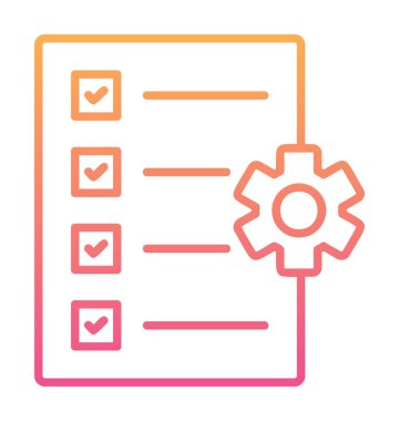 kontrol listesi renk simgesi. İnternet ve mobil uygulama için iş listesi. vektör izole çizimi. 