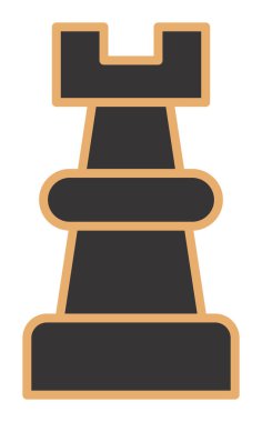 Satranç kalesi için vektör simgesi