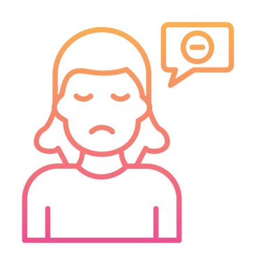 Negatif Düşünce konsepti ikon vektör çizimi