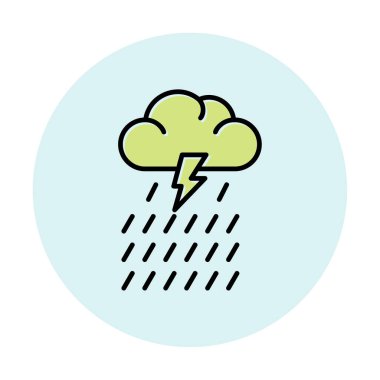 yağmur simgesi, vektör illüstrasyonu  