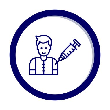 Erkek Aşılama Ağı simgesi, vektör illüstrasyonu