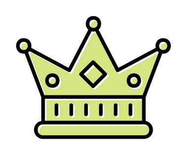 Soyut taç. Web simgesi illüstrasyonu 