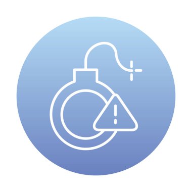 Uyarı işareti simgesinin vektör illüstrasyonu 