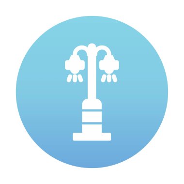 Sokak lambası. Web simgesi basit illüstrasyon 