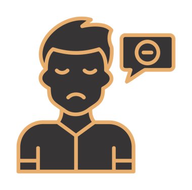 Negatif Düşünce konsepti ikon vektör çizimi