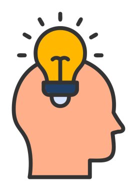 Bir fikrim var. Web simgesi basit illüstrasyon