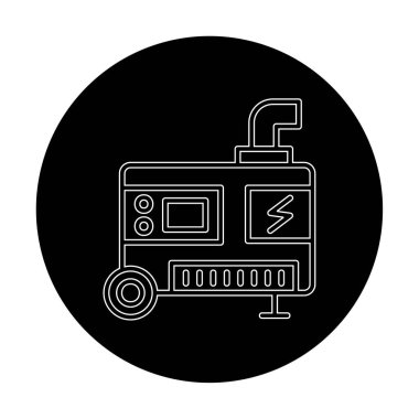 Elektrik Üretici simgesinin vektör çizimi                                        