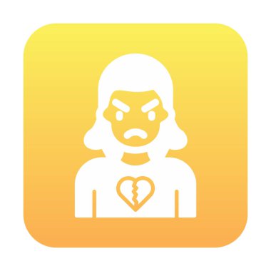 kızgın kişi simgesi, vektör illüstrasyonu basit tasarım