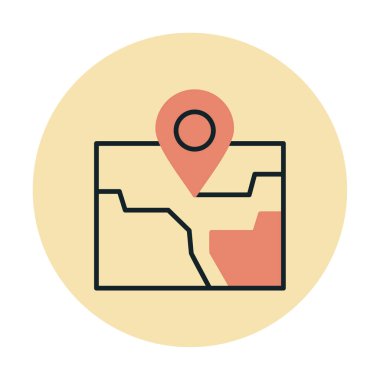 konum simgesi, vektör illüstrasyonu basit tasarım