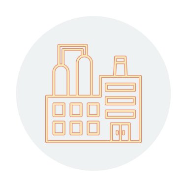 Factory icon, vector illustration simple design