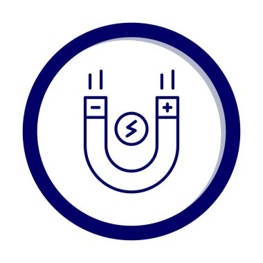 Mıknatıs düz simgesinin vektör çizimi 