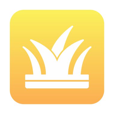 Çim simgesi, vektör illüstrasyonu 