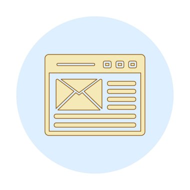 düz bilgisayar e- posta iletisi vektörü