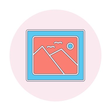 Galeri simgesi, web vektör illüstrasyonu