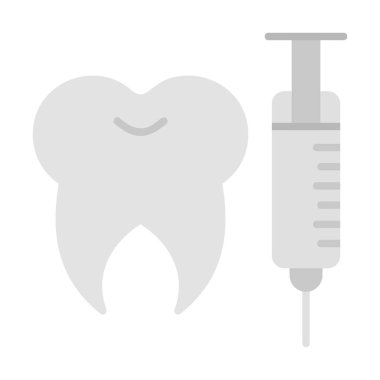 Diş bakımı anestezi ikonu vektör illüstrasyonu 