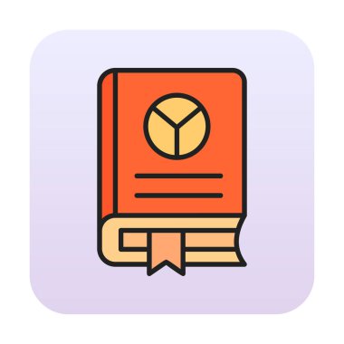 kitap simgesi, vektör illüstrasyonu basit tasarım