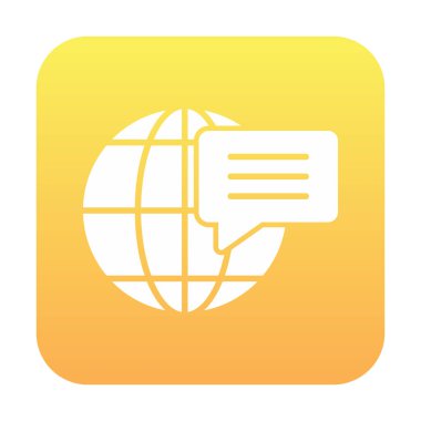 Dünya İletişim vektör simgesi modern illüstrasyon             