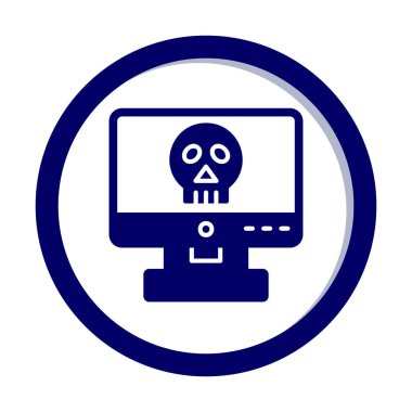 Bilgisayar korsanlığı simgesi, basit bir stil. vektör