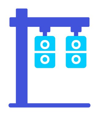 Trafik ışıkları web simgesi, vektör çizim 