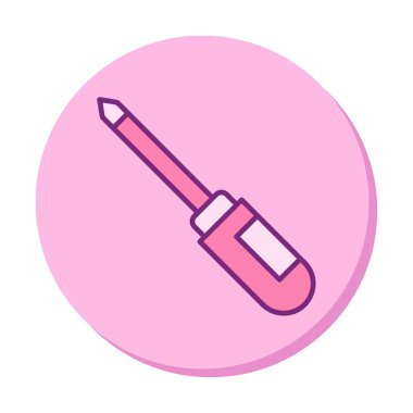 tornavida aracı izole edilmiş simge vektör çizimi