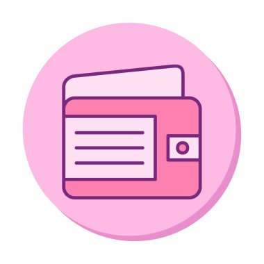 Cüzdan web simgesi, vektör illüstrasyon tasarımı