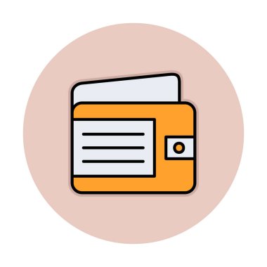 Cüzdan web simgesi, vektör illüstrasyon tasarımı