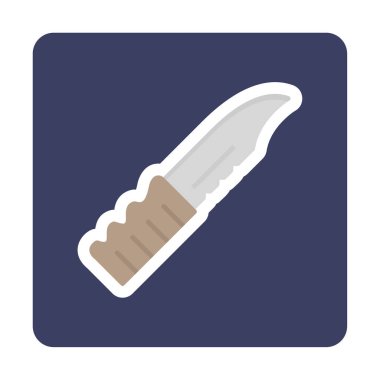 Basit düz bıçak ikonu vektör çizimi 