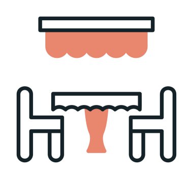 Restoran vektör illüstrasyonu, simge ögesi arkaplanı                                  