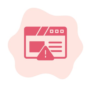 Basit web sayfası simgesi, vektör illüstrasyonu