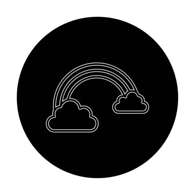 düz biçimli gökkuşağı simgesi, vektör illüstrasyonu