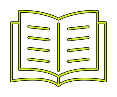 Kitap simgesi illüstrasyon vektörünü aç