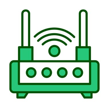  Wi-fi yönlendirici vektör illüstrasyonu