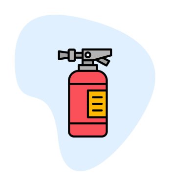 düz basit yangın söndürme simgesi 