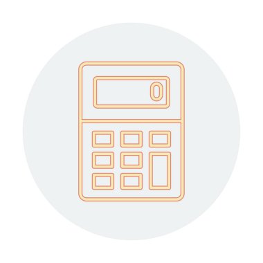 Grafik hesap makinesi vektör çizimi  