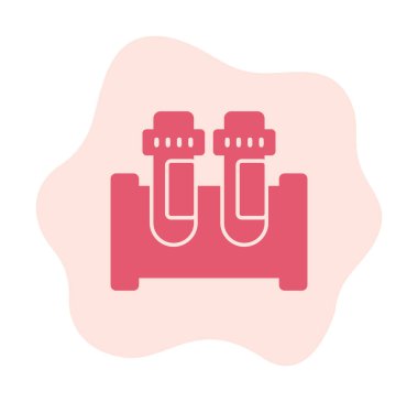 test tüpleri vektör düz renk simgesi 