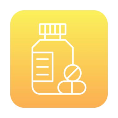 İlaç şişesi, ilaç ikonu, vektör illüstrasyonu                                         