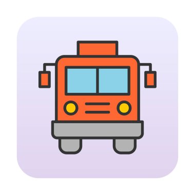 bus simgesi, vektör illüstrasyonu