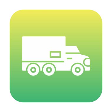 dağıtım kamyonu simgesi, vektör illüstrasyonu