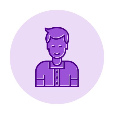 Avatar man simgesi, vektör illüstrasyonu  