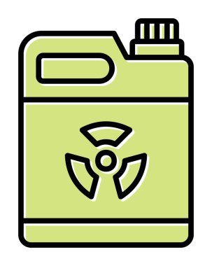 zehirli atık kutusu simgesi moda tasarım tarzında