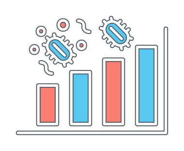 ilerlemeyi artıran veri analiz renk simgesi