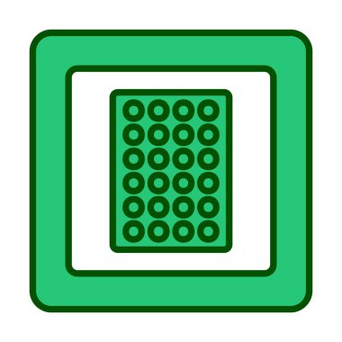 düz nikotin yaması vektör illüstrasyonu  