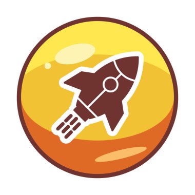 Girişim konsepti, roket simgesi, düz tasarım 