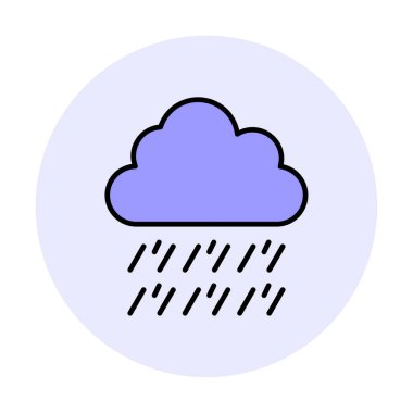 yağmur simgesi, vektör illüstrasyonu  