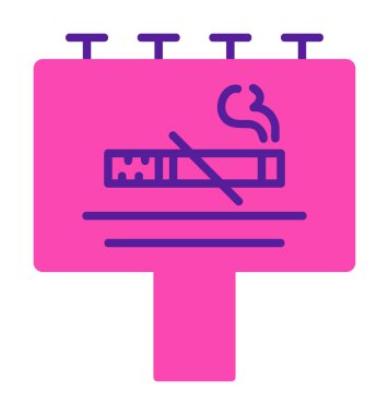 Sigara içilmeyen Billboard 'un vektör illüstrasyonu 