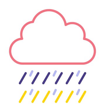 yağmur simgesi, vektör illüstrasyonu  