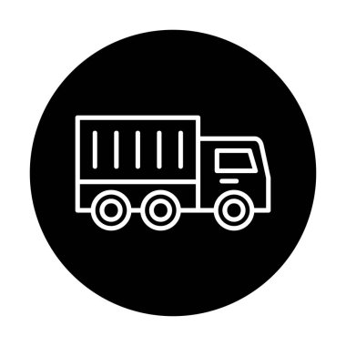 kamyon simgesi, vektör illüstrasyonu