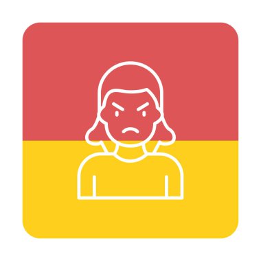 kızgın kişi simgesi, vektör illüstrasyonu basit tasarım