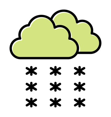 Basit kar yağışı simgesi, vektör çizimi