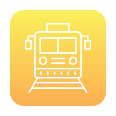 tren simgesi, vektör illüstrasyonu 